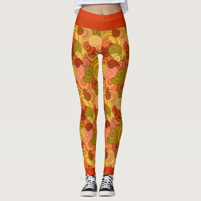 Leggings de Redemoinhos Coloridos (Frente)