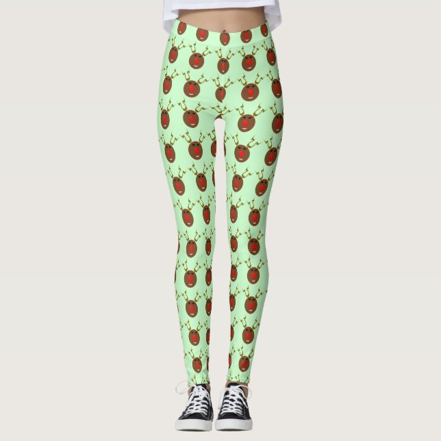 Leggings de renas Cyber Christmas (Frente)