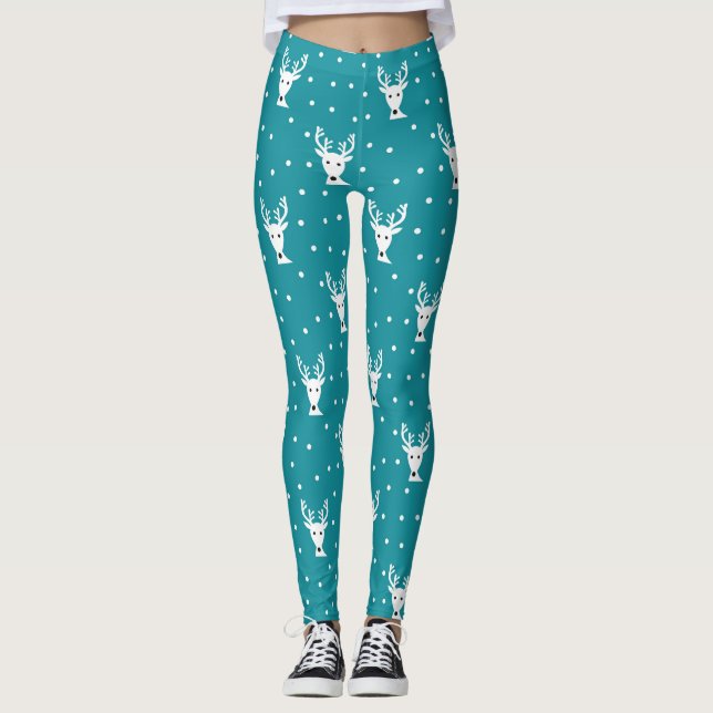 Leggings de renas de inverno (Frente)