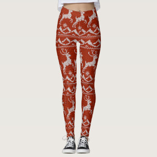 Leggings de renas natalinas