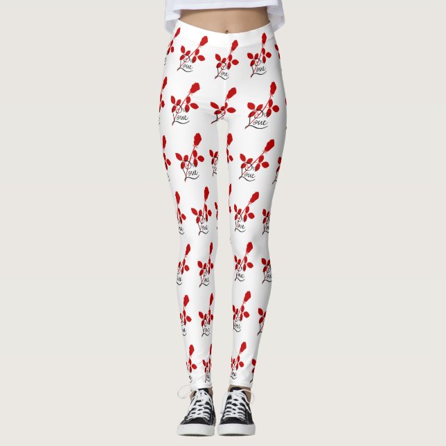 Leggings de Rosa de amor (Frente)