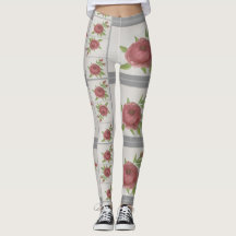 Leggings de Rosa de Aquarela