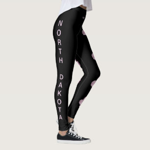 Leggings de Rosa selvagem de Flor do Estado de Dak
