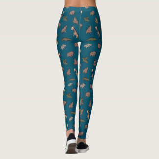 Leggings de safari de elefante, girafa, crocodilo 