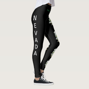 Leggings de Saguaro Cactus, Flor do Estado de Neva
