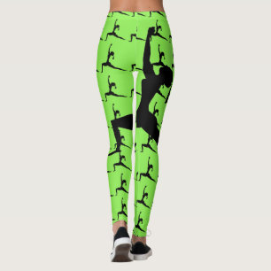 Leggings de silhueta de mangueira verde