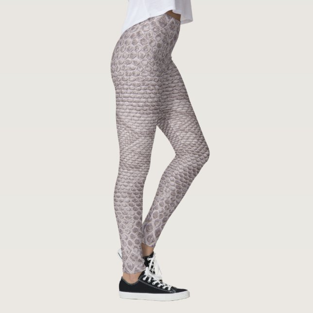 Leggings de Snakeskin, Cinzas Beige Moderna (Direita)