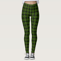 Leggings de Spandex em Floresta Verde