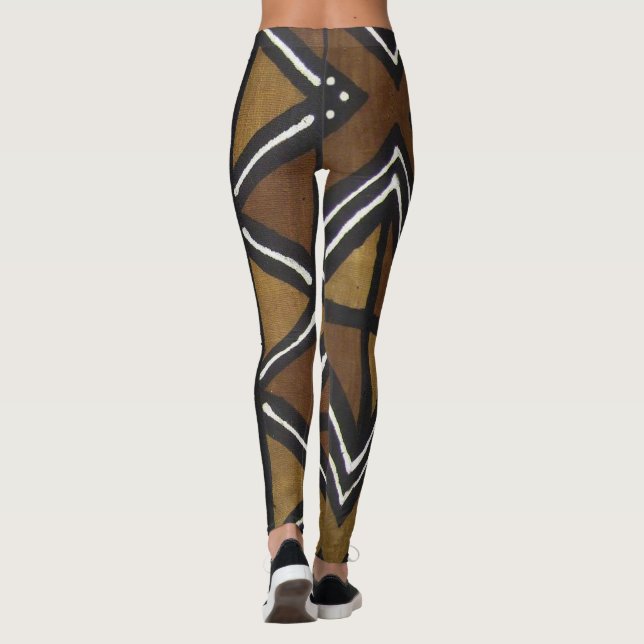  Leggings de tecidos africanos impressos (Verso)