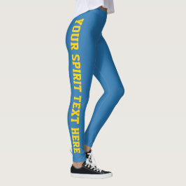 Leggings de texto de espírito escolar personalizad