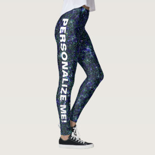 Leggings de TEXTO PERSONALIZADAS com brilho azul p