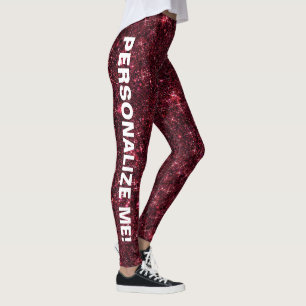 Leggings de TEXTO PERSONALIZADAS do Dragão Vermelh