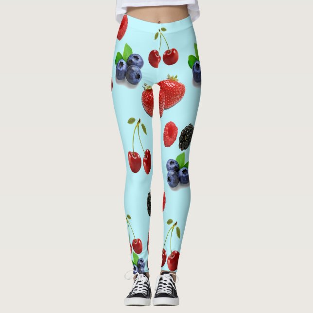 Leggings de textura de Berry (Frente)