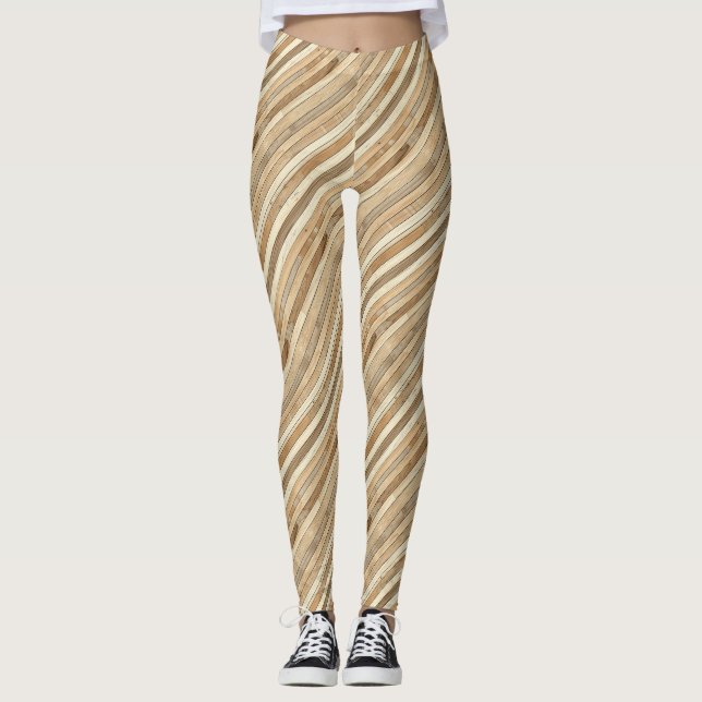 Leggings de textura de madeira (Frente)