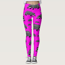 Leggings de texugo rosa