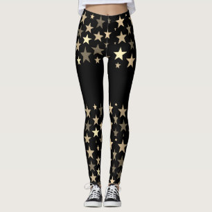 Leggings de treinamento de qualidade com estrelas