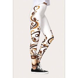 Leggings de Treino de Café para Mulheres