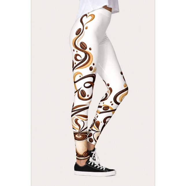 Leggings de Treino de Café para Mulheres (Criador carregado)