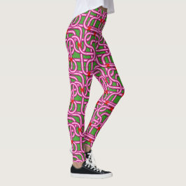 Leggings de tubos metálicos 3D
