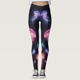 Leggings de vida marinha a cores vibrantes