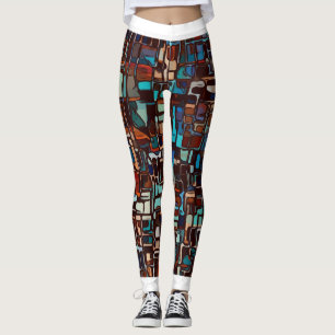 Leggings de vidro inoxidável, de cor branca