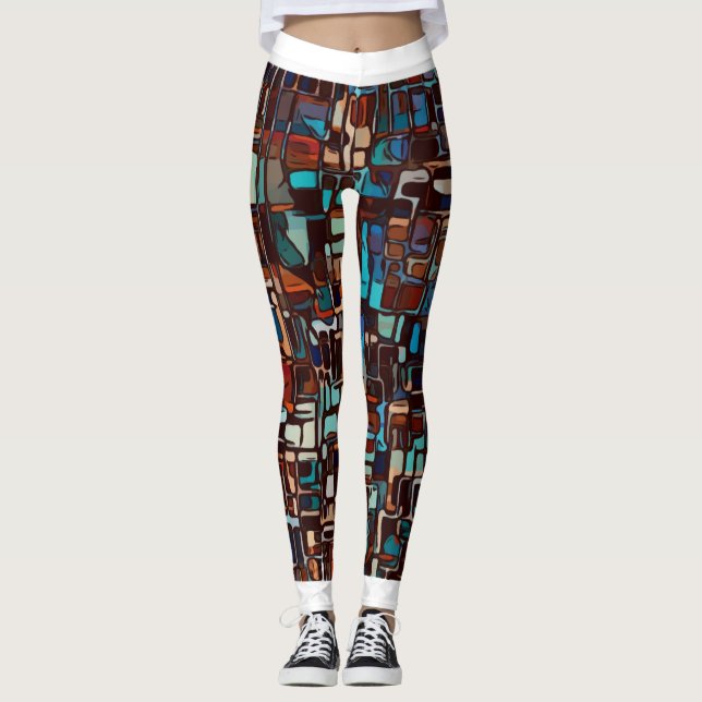 Leggings de vidro inoxidável, de cor branca (Frente)