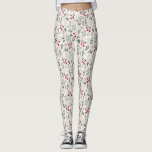 Leggings de Workout Atletic Floral<br><div class="desc">Quer você faça yoga, pilates, caminhando pelo parque ou no ginásio você vai olhar excelente neste moderno equipamento azul de exercícios. Excelente de programas escolares atléticos, equipe de dança e outras atividades ativas. Padrão de aquarelas para bagas e folhas.</div>
