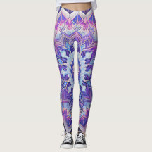 Leggings de Workout Púrpura Boho Floral