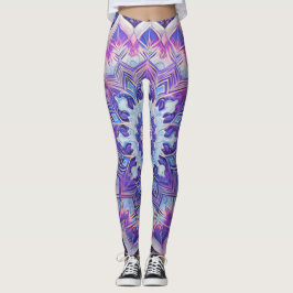 Leggings de Workout Púrpura Boho Floral