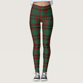 leggings de xadrez de natal