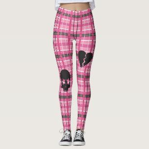 Leggings de Xadrez Rosa de Pedra