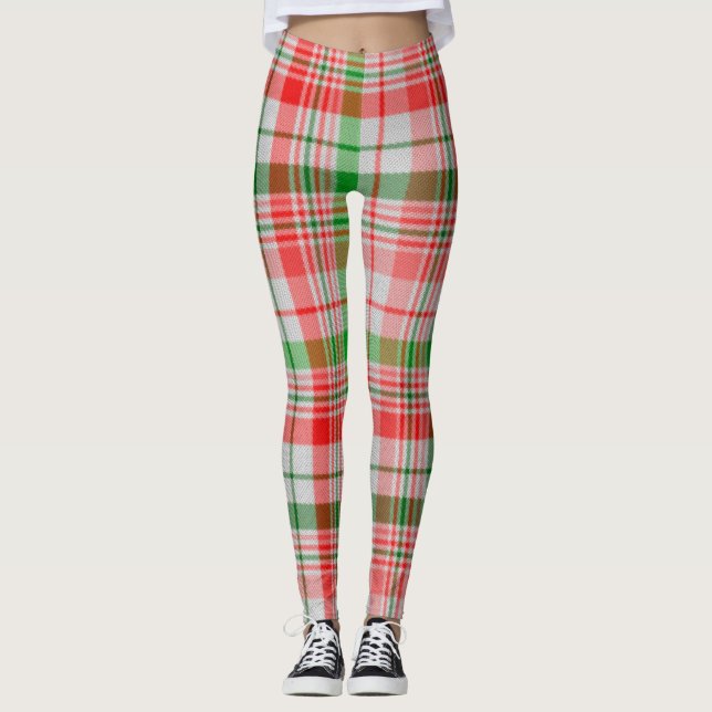 Leggings de Xadrez Toneladas de Natal (Frente)