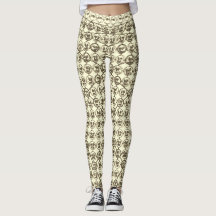 Leggings de Yoga com Medalhões de Cunhagem em Bron