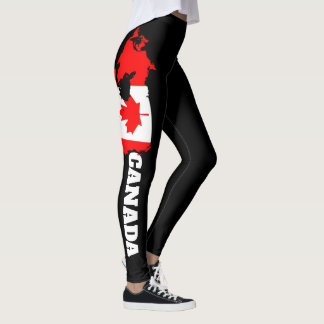 Leggings de Yoga da Bandeira do Canadá - Presente