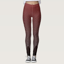 Leggings de Yoga da Illusão Vermelha Negra