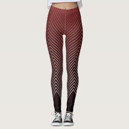 Leggings de Yoga da Illusão Vermelha Negra