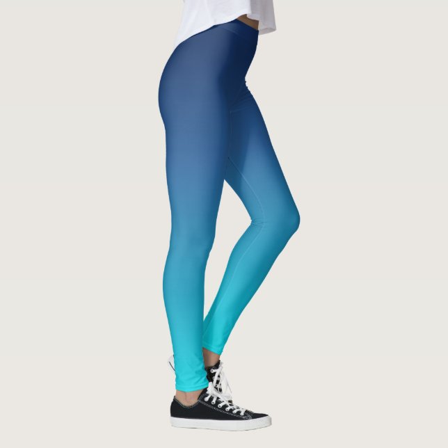 Leggings de Yoga de Ombre Azul (Direita)