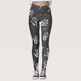Leggings de Yoga Gradientes Brancos Pretos
