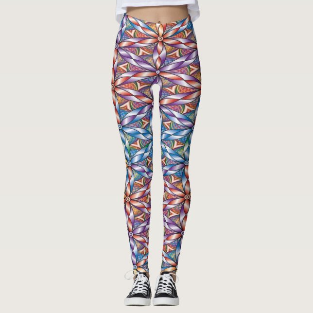 Leggings de yoga Mardi Gras Femme Fleur de lys (Frente)