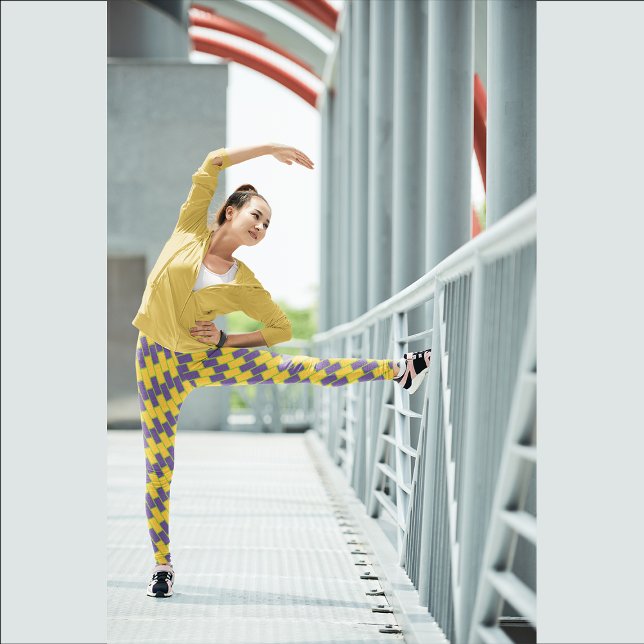 Leggings de Yoga-Mulher-Giro Amarelo Elegante (Criador carregado)