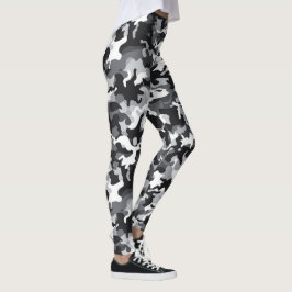 Leggings design da Camo preto e branco