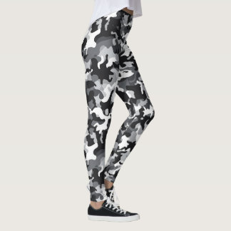 Leggings design da Camo preto e branco