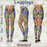 LEGGINGS - Design de Mandala, cor-de-rosa-azul-ama<br><div class="desc">Uma imagem em tons de Rosa, Azul, Amarelo e Verde (e mais) torna essas Leggings Padrão muito coloridas. Disponível em cinco dimensões femininas (XS, S, M, L, XL). Consulte a descrição "Sobre este Produto" abaixo para obter informações gerais sobre o tamanho e o produto. A imagem cobrir todo o par...</div>