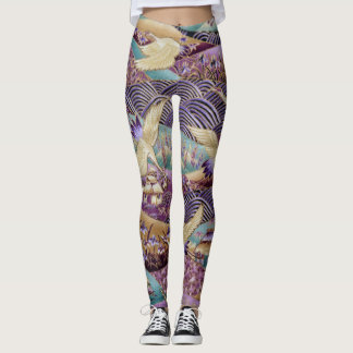 Leggings Design Impressão de padrão artístico japo