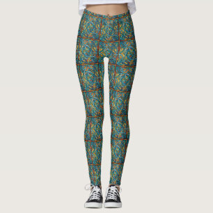 Leggings Design Impressões Inglesas Lindas