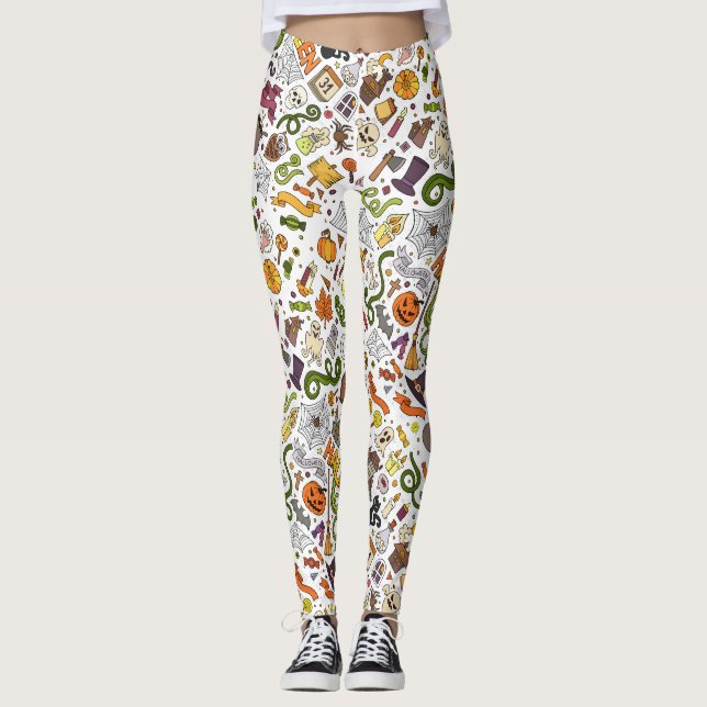 Leggings Designs do Dia das Bruxas (Frente)