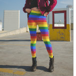 Leggings destiladas coloridas<br><div class="desc">Pernas coloridas do arco-íris vão adicionar alguma felicidade ao seu guarda-roupa malhação. Estas são leggings coloridas para correr dia ou noite.</div>