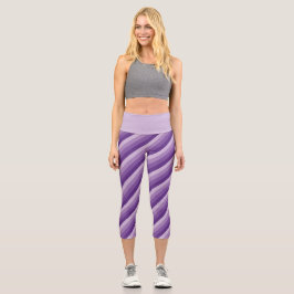 Leggings Diagonais de Púrpura de Ponta