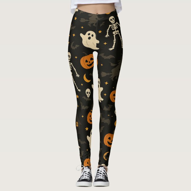 Leggings Divertidas de Halloween (Frente)