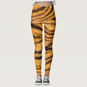 Leggings divertidas e rápidas com listras de tigre